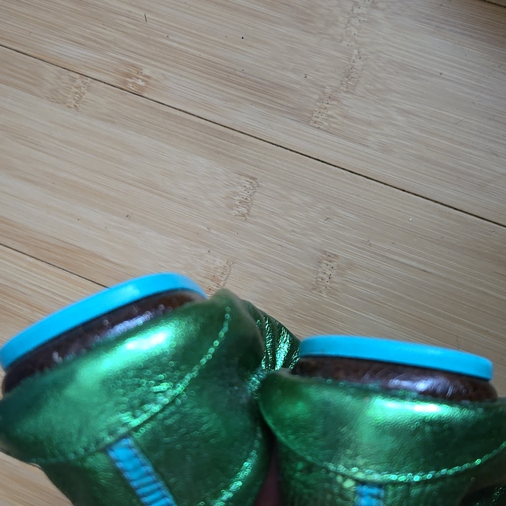 Tieks Shimmering Green Ballet Flats - Picture 3 of 4